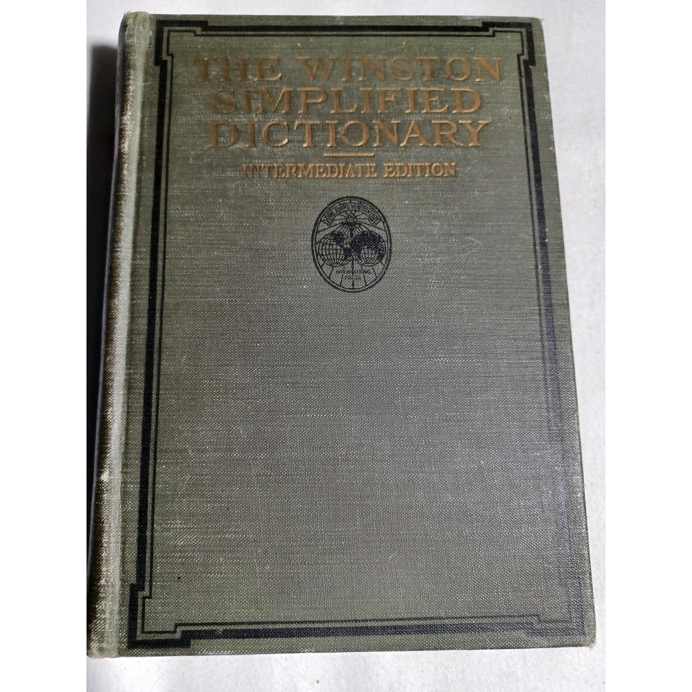 Vintage The Winston Simplified Dictionary Lewis Singer 1925 Green HC Reference